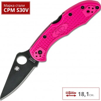 Нож SPYDERCO DELICA 4 11FPPNS30VBK Нож SPYDERCO DELICA 4 11FPPNS30VBK